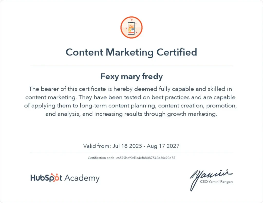 Content Marketing certified Digital marketing freelancer in Dubai