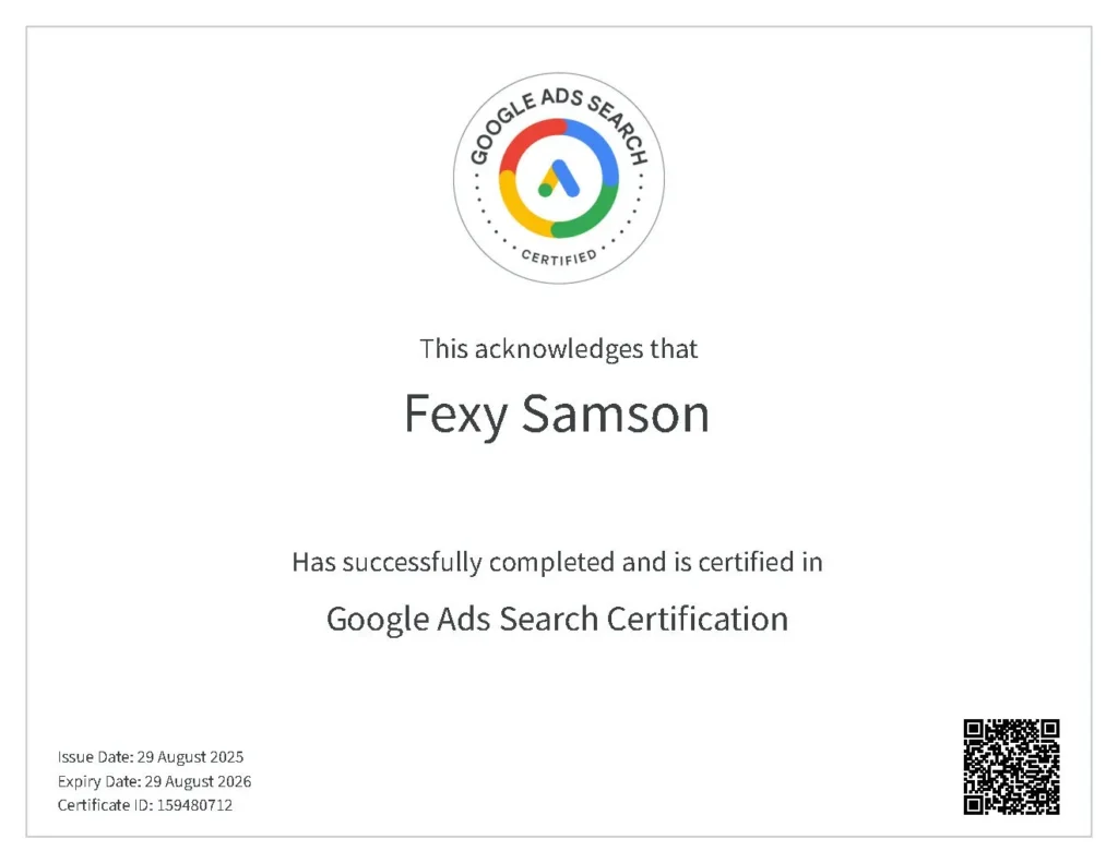 Google ads search certified Digital Marketing strategist in Dubai