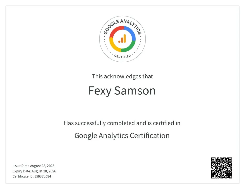 google analytical certified digital marketer in dubai